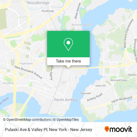 Pulaski Ave & Valley Pl map