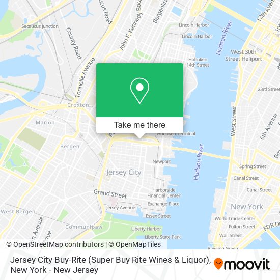 Jersey City Buy-Rite (Super Buy Rite Wines & Liquor) map