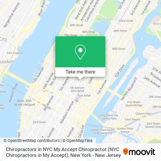 Mapa de Chiropractors in NYC My Accept Chiropractor