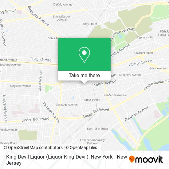 King Devil Liquor map