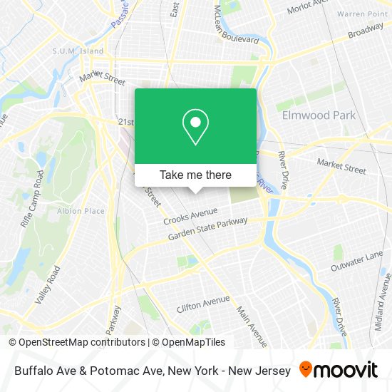 Buffalo Ave & Potomac Ave map