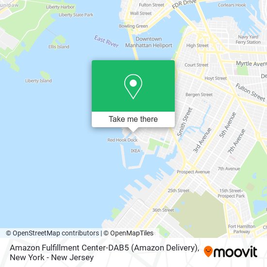 Amazon Fulfillment Center-DAB5 (Amazon Delivery) map