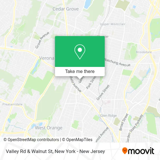 Valley Rd & Walnut St map
