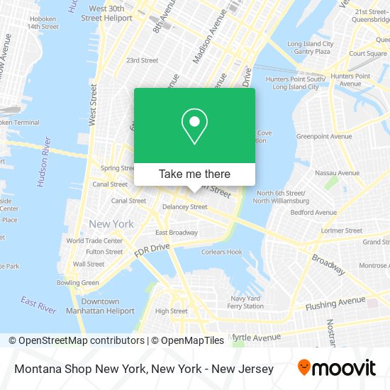 Mapa de Montana Shop New York