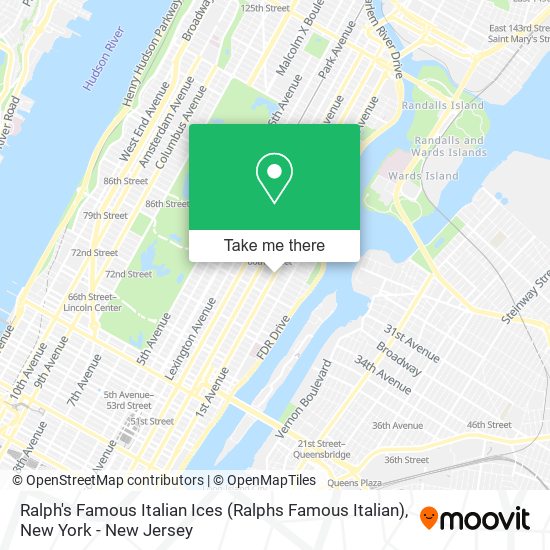 Ralph's Famous Italian Ices (Ralphs Famous Italian) map