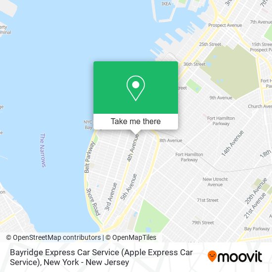 Mapa de Bayridge Express Car Service