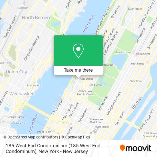 Mapa de 185 West End Condominium