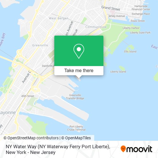 NY Water Way (NY Waterway Ferry Port Liberte) map