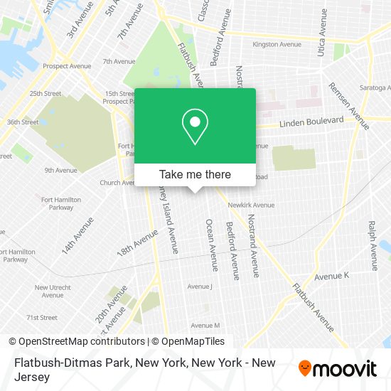 Mapa de Flatbush-Ditmas Park, New York