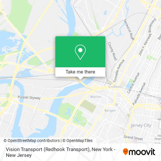 Vision Transport (Redhook Transport) map