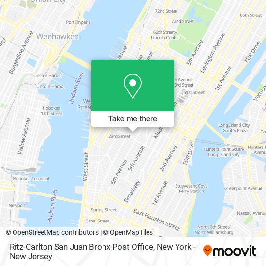 Mapa de Ritz-Carlton San Juan Bronx Post Office