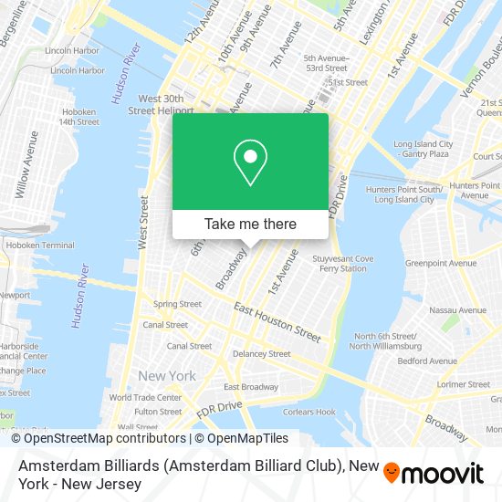 Mapa de Amsterdam Billiards (Amsterdam Billiard Club)