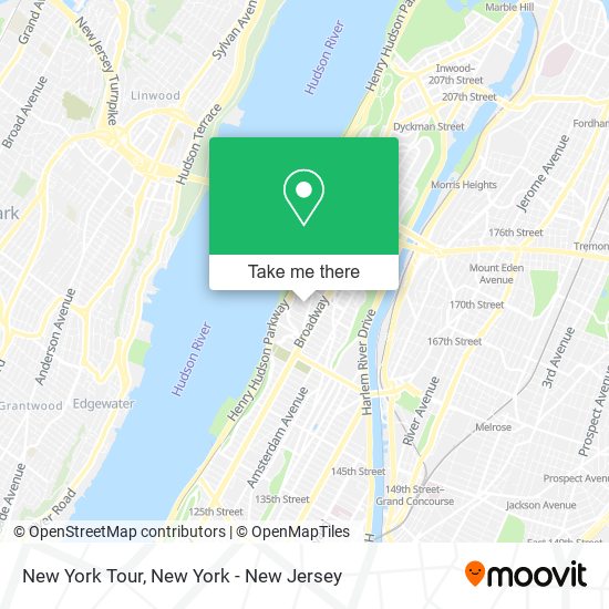 New York Tour map