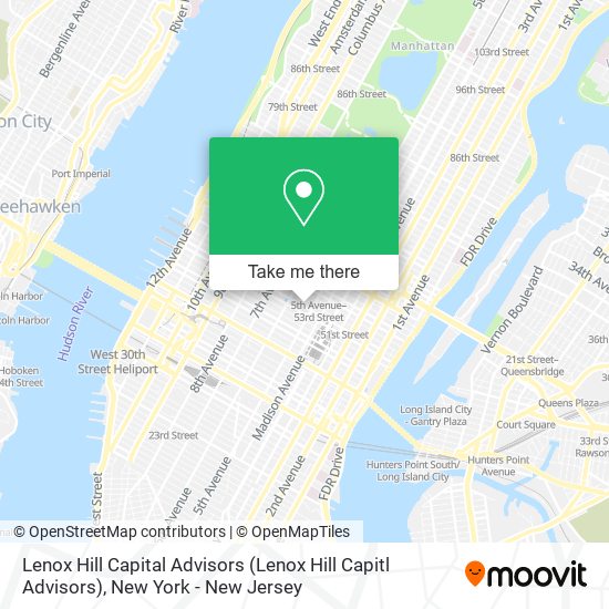 Mapa de Lenox Hill Capital Advisors