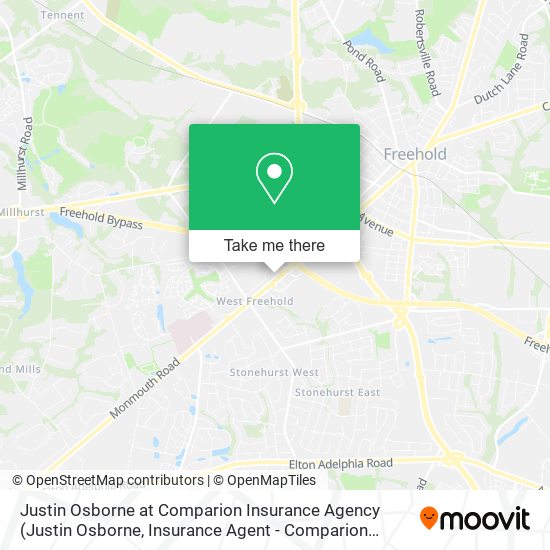 Justin Osborne at Comparion Insurance Agency map