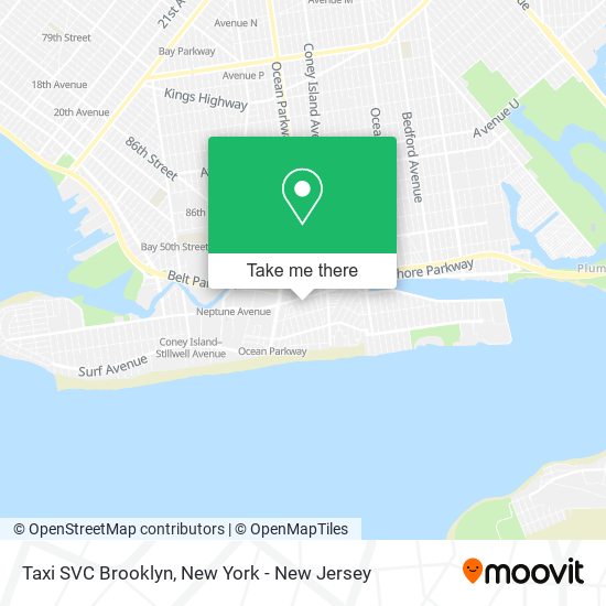 Taxi SVC Brooklyn map