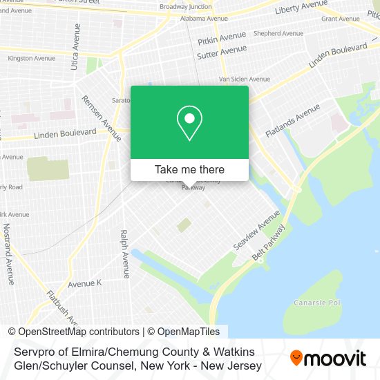 Mapa de Servpro of Elmira / Chemung County & Watkins Glen / Schuyler Counsel