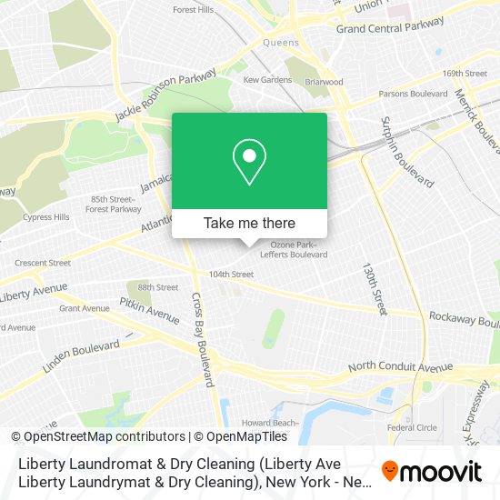 Liberty Laundromat & Dry Cleaning (Liberty Ave Liberty Laundrymat & Dry Cleaning) map