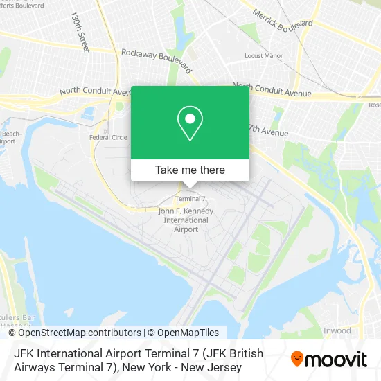 JFK International Airport Terminal 7 (JFK British Airways Terminal 7) map