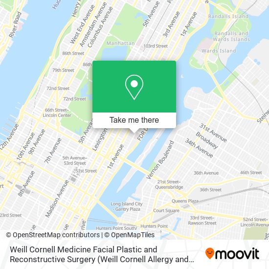 Weill Cornell Medicine Facial Plastic and Reconstructive Surgery map