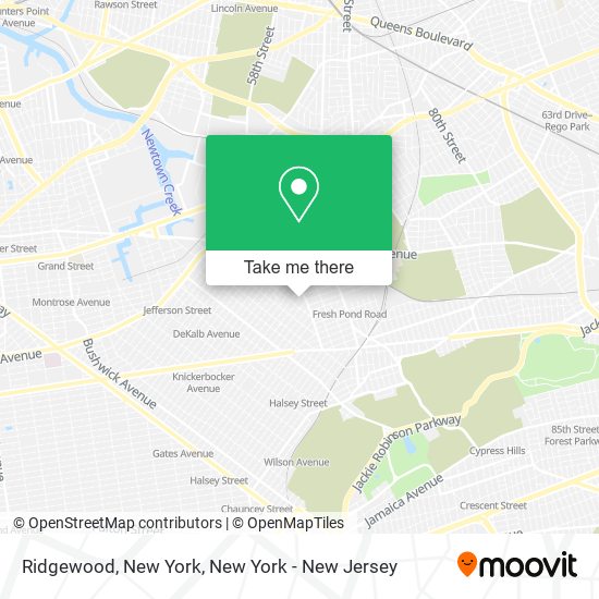 Mapa de Ridgewood, New York
