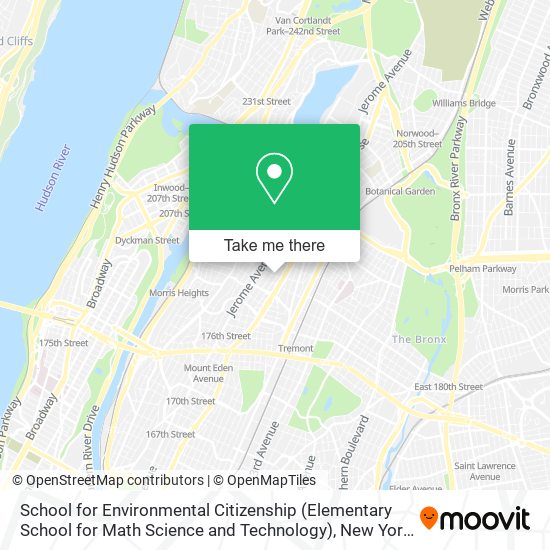 Mapa de School for Environmental Citizenship (Elementary School for Math Science and Technology)