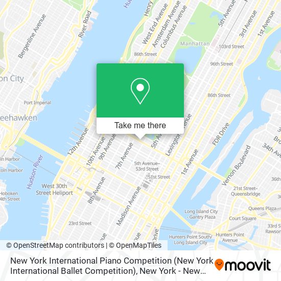 Mapa de New York International Piano Competition