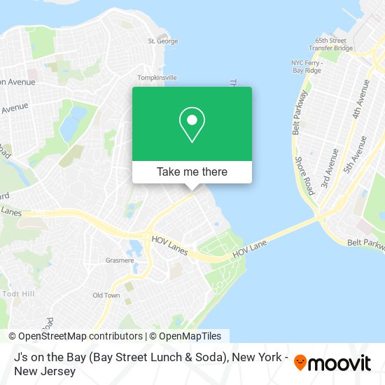 J's on the Bay (Bay Street Lunch & Soda) map