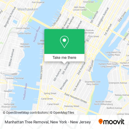 Manhattan Tree Removal map