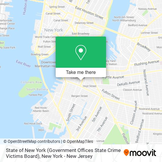 State of New York (Government Offices State Crime Victims Board) map