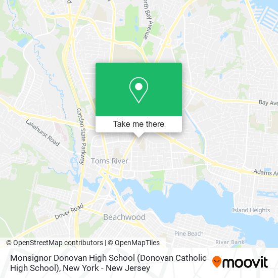 Mapa de Monsignor Donovan High School