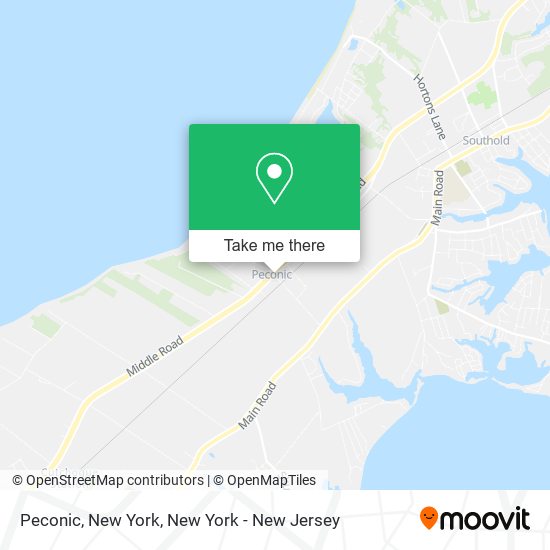 Mapa de Peconic, New York
