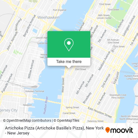 Artichoke Pizza (Artichoke Basille's Pizza) map