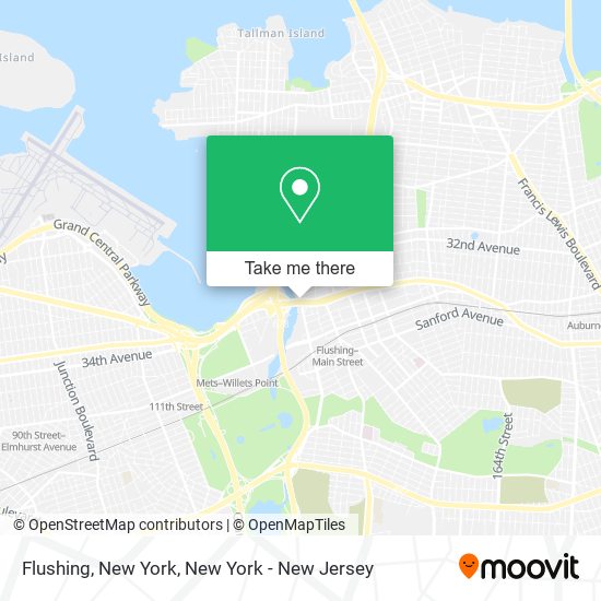 Flushing, New York map