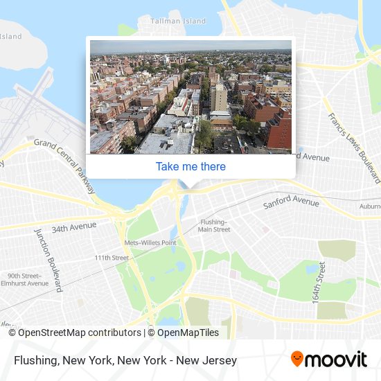Flushing, New York map