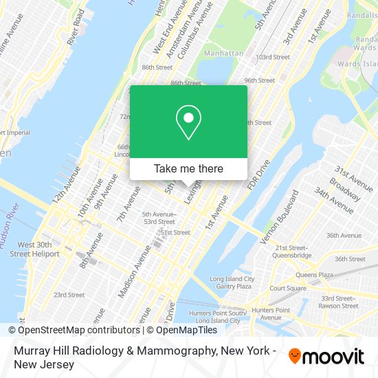 Murray Hill Radiology & Mammography map