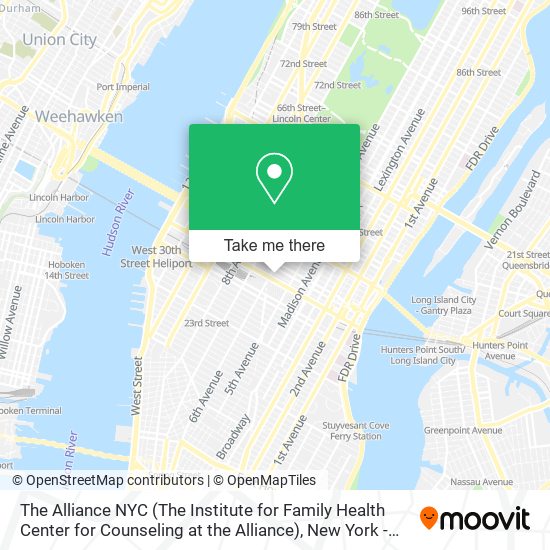 Mapa de The Alliance NYC (The Institute for Family Health Center for Counseling at the Alliance)