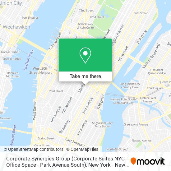 Mapa de Corporate Synergies Group (Corporate Suites NYC Office Space - Park Avenue South)