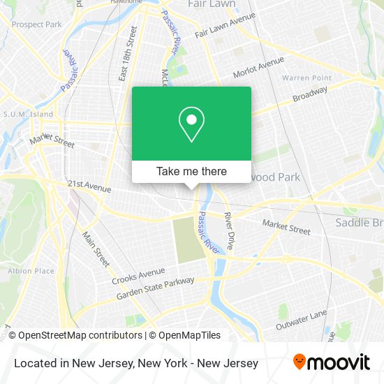 Located in New Jersey map
