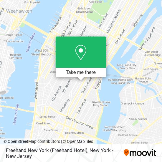 Mapa de Freehand New York (Freehand Hotel)