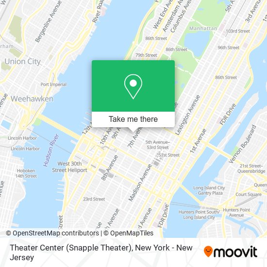 Theater Center (Snapple Theater) map