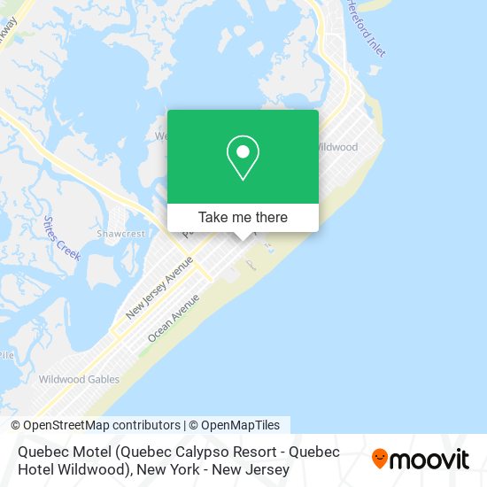 Mapa de Quebec Motel (Quebec Calypso Resort - Quebec Hotel Wildwood)