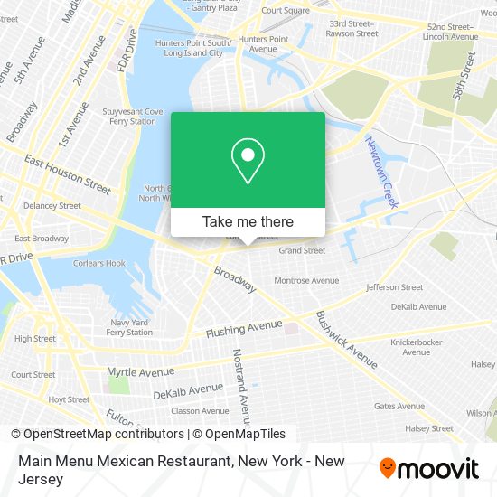 Main Menu Mexican Restaurant map