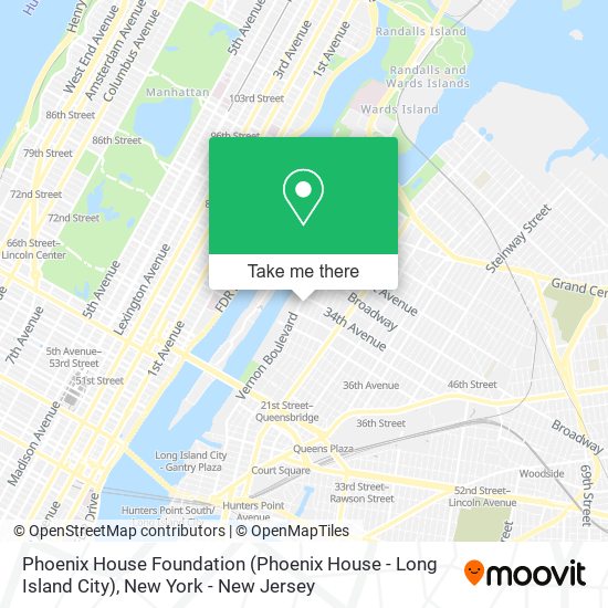 Mapa de Phoenix House Foundation (Phoenix House - Long Island City)