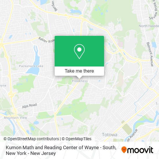 Kumon Math and Reading Center of Wayne - South map
