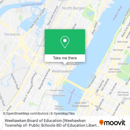 Mapa de Weehawken Board of Education