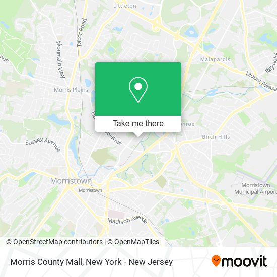 Mapa de Morris County Mall