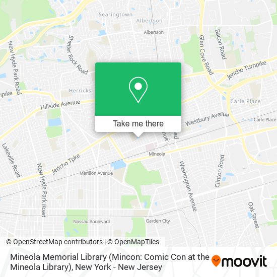 Mineola Memorial Library (Mincon: Comic Con at the Mineola Library) map