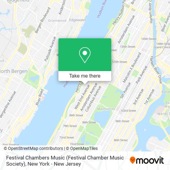 Mapa de Festival Chambers Music (Festival Chamber Music Society)