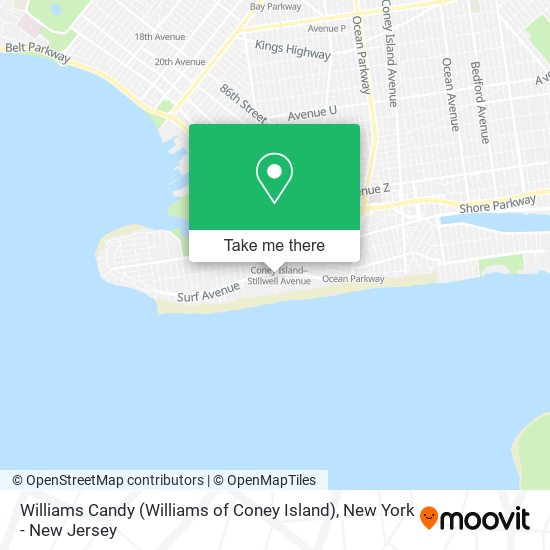 Mapa de Williams Candy (Williams of Coney Island)